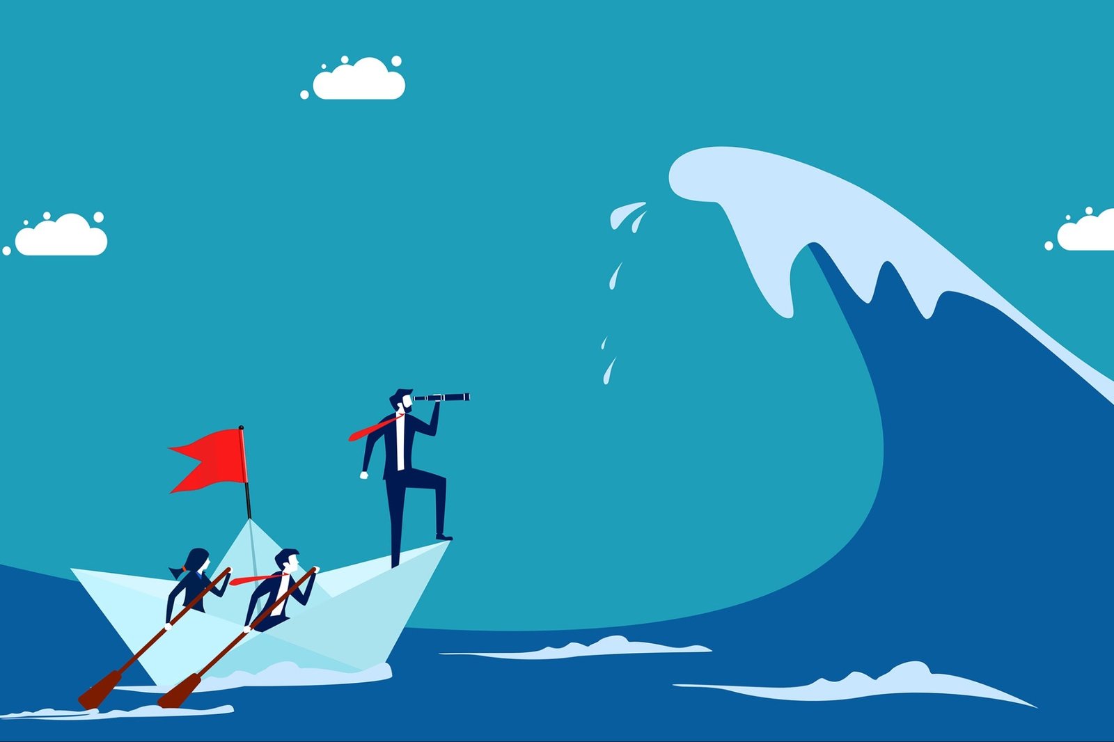 Your growth strategy will not depend on whether your team is drowning - 5 truths about crisis management Businessman